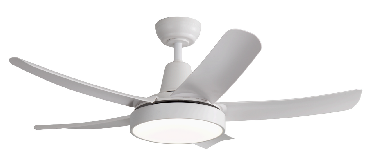 Clever Life DAYDREAM II WHITE 5 BLADE SMART WIFI DC CEILING FAN WITH LIGHT