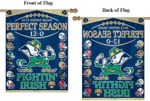 Notre Dame Fighting Irish Banner 27x37 Vertical 2012 Perfect Season Z157-3208583655