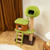 Cute Cat Tree for Indoor Cats with Mushroom-shaped Nest Condo and Climbing Ladder-Green B593-PV10214