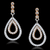 TS548 - Rose Gold + Rhodium 925 Sterling Silver Earrings with AAA Grade CZ  in Clear A874-TS548