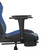 Massage Gaming Chair with Footrest Black&Blue Faux Leather A949-345411