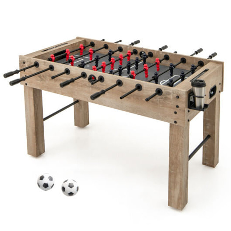 54 Inches Full Size Foosball Table with Legs 2 Balls and 2 Foldable Cup Holders for Kids Teens Adul B593-UY10146