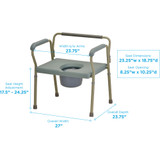 HEAVY DUTY BARIATRIC COMMODE #8582