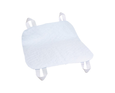 Essential Medical Quik Sorb 34" x 35" Brushed Polyester Reusable Underpad with Positioning Straps