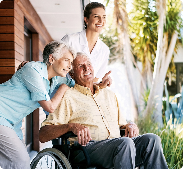 Family with caregiver