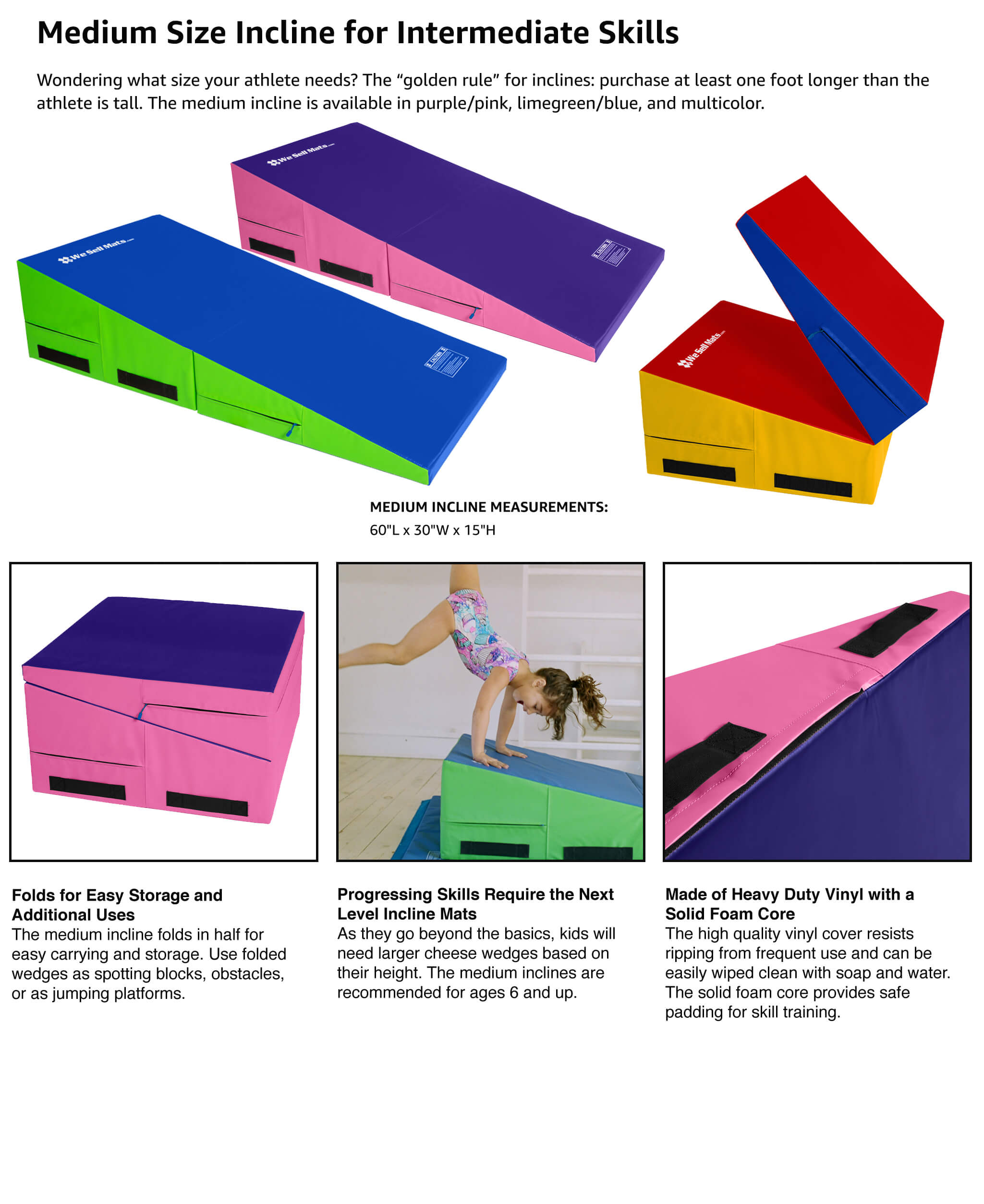 gymnastic wedge mats for sale