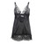 SUBBLIME - BABYDOLL CON PETTO STAMPA FLOREALE NERO S/M
