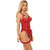 SUBBLIME - ORSACCHIOTTO CON GIARRETTIERA CON DETTAGLIO IN PIZZO E STRISCE ROSSE L/XL