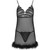 LIVCO CORSETTI FASHION - SET ZERUNAM BABYDOLL + PERIZOMA NERO