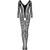 LIVCO CORSETTI FASHION - CORDILL LC 17358 BODYSTOCKING CROTCHLESS NERO TAGLIA UNICA