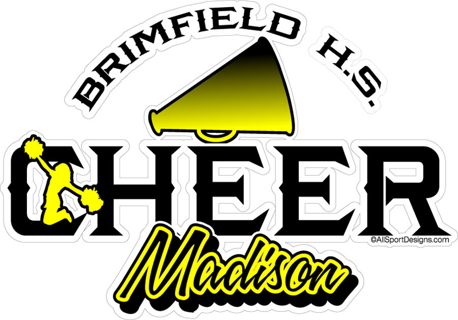 Car decals, magnets, yard signs, fundraising for cheerleading.