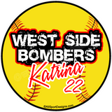Softball Team Fundraiser Yard Signs, Softball Car Decals, Softball car locker Magnets