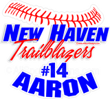 Baseball Team Fundraiser Yard Signs, Baseball Car Decals, Baseball car locker Magnets