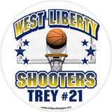W Liberty Shooters | Basketball Decals Magnets Signs