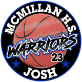 McMillan HS | Basketball Decals Magnets Signs