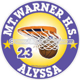 Mt Warner HS | Basketball Decals Magnets Signs