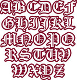 #HELMET103 Old English Font Helmet Decals