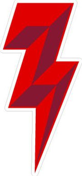 #HELMET111 Lightning Bolt Front Helmet Decals