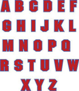 #HELMET121 Front Letter Helmet Decals