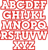 #HELMET122 Front Letter Helmet Decals