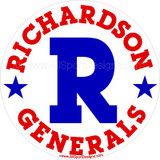 #SCHOOLLTR100-School Letter One Name Car Window Sport Decals Stickers Clings Magnets or Wall Decals. Choose below.