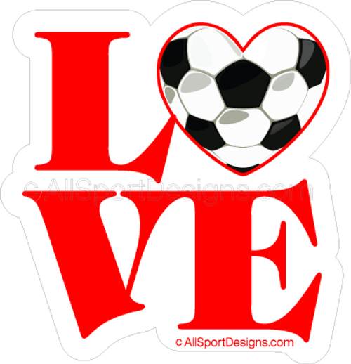 Soccer Love window sticker sport decal  magnet wall decal Soccer Love window sticker sport decal  magnet wall decal