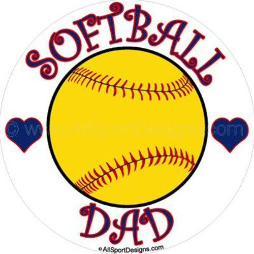 Softball Dad stickers clings decals & magnets Softball Dad stickers clings decals & magnets