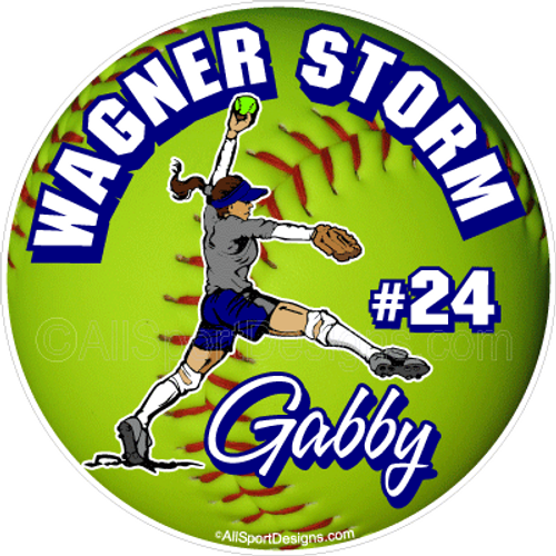 softball car window stickers clings decals & magnets