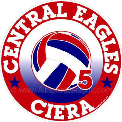 volleyball stickers decals clings & magnets