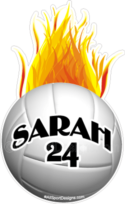 volleyball stickers decals clings & magnets