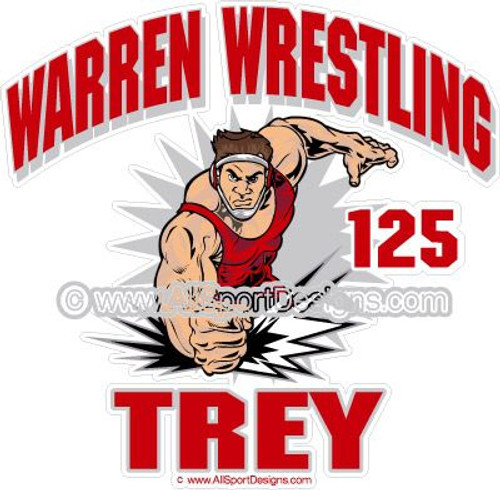 wrestling window stickers decals clings & magnets
