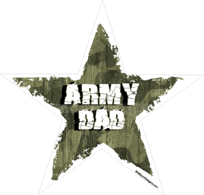 Army Dad car window stickers decals
