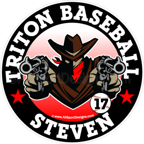 Bandit car window baseball stickers clings decals & magnets