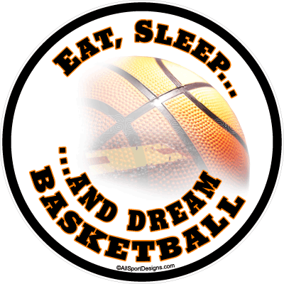 Eat Sleep Slogan | Basketball Decals Magnets Signs