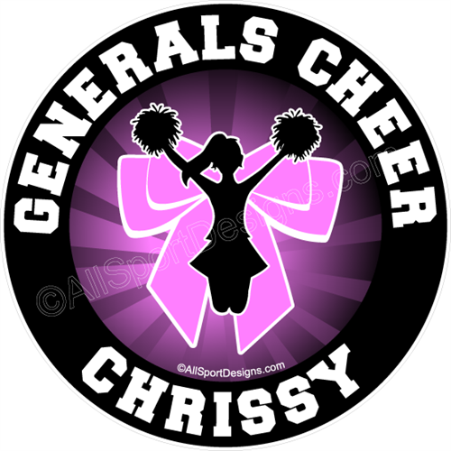 cheerleading stickers decals clings & magnets