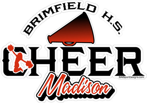 cheerleading car window stickers decals magnets