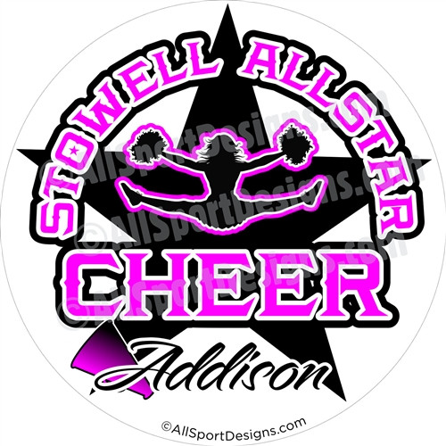 Cheerleading car window stickers decals magnets