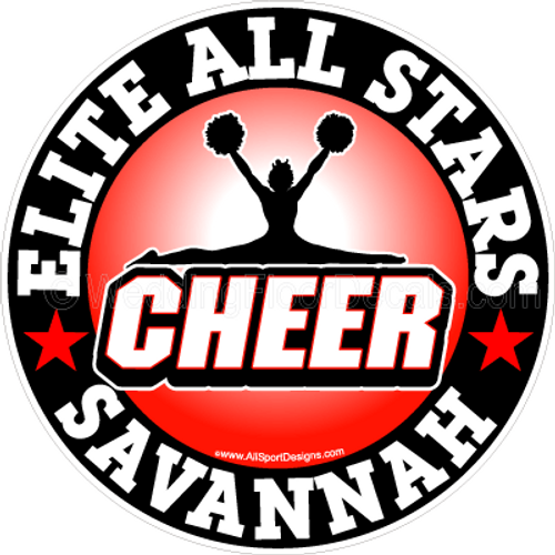 cheerleading stickers decals clings & magnets