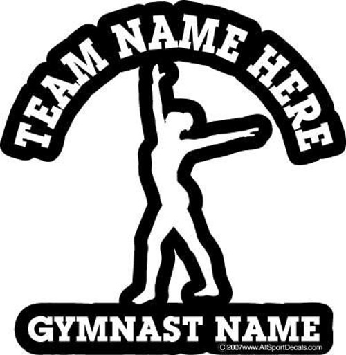 gymnastics stickers decals clings & magnets