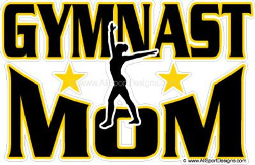 Gymnast MOM stickers clings decals & magnets