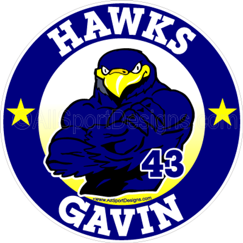 Hawk car window sticker decals