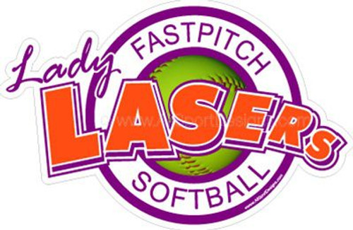softball car window sticker decal magnet
