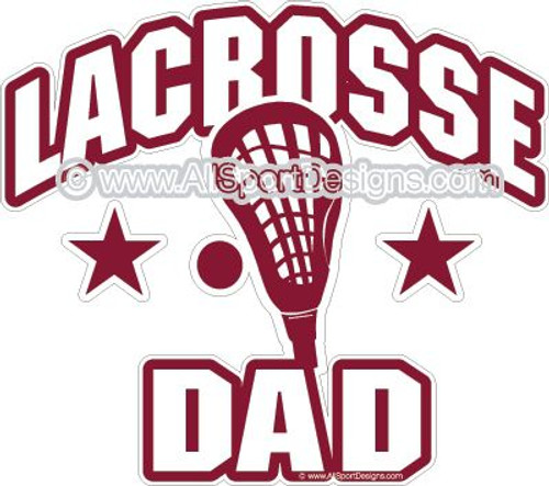 Lacrosse DAD decals stickers clings & magnets