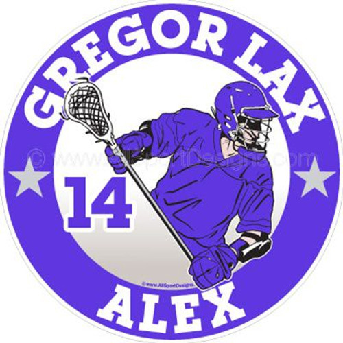 lacrosse car window sticker decal magnet