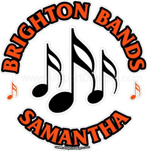 Band music note car window sticker decals magnets