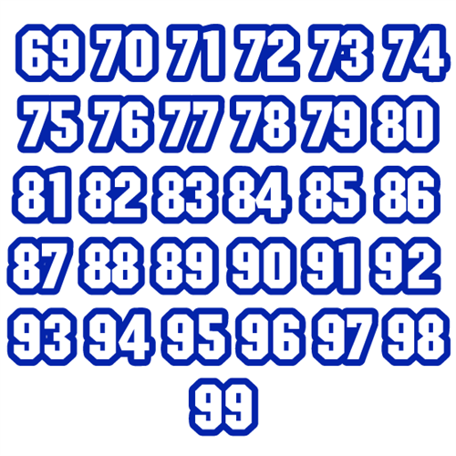 Helmet sticker decals 69-99