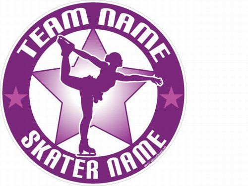 ice skating window sticker decal