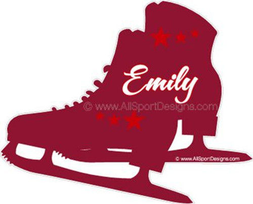 ice skating car stickers decals clings & magnets