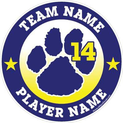 soccer paw mascot window sticker decal clings & magnets soccer paw mascot window sticker decal clings & magnets