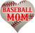 Baseball MOM car window sticker decal clings & magnets